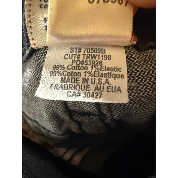True Religion Stevie Black Needle Skinny Jeans, Women's Size 24 Tall - Picture 8 of 8